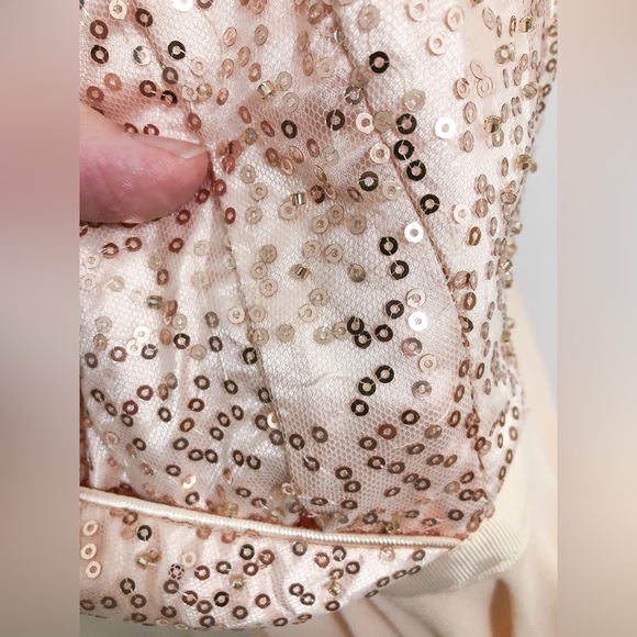 NWT Lulus Memorable Mystique Champagne Sleeveless Sequin Maxi Dress - Picture 13 of 16